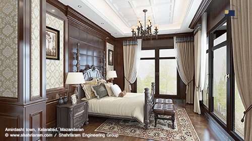 Interior design of the Rostic villa amirdasht kelarabad iran